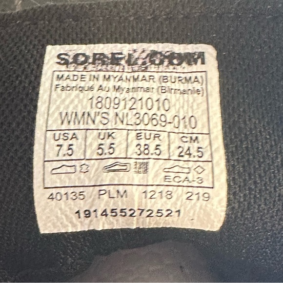 SOREL Out 'N About Plus Boot - Black Leather - Size 7.5 - Picture 13 of 13